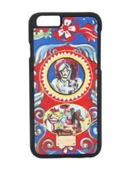 Dolce & Gabbana | Black Carretto Siciliano Print Iphone 6 Plus Case | Lyst