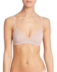 Hanro | Beige Natural Tulle Soft-cup Bra | Lyst