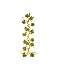 Madina Visconti | The Ivy Climbing Bracelet In 24K Gold With Green Enamel | Lyst