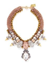 Assad Mounser | Brown 'garnet' Glass Crystal Spike Collar Necklace | Lyst