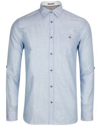 Ted Baker | Blue Farewel Classic Linen Blend Shirt for Men | Lyst