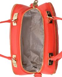 Badgley Mischka | Red Clarisse Nappa Leather Handbag | Lyst
