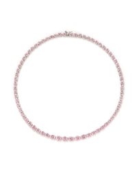 CZ by Kenneth Jay Lane | Pink Graduated Cubic Zirconia Necklace | Lyst