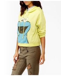 Cookie monster hoodie forever 21 clearance