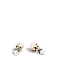 John Hardy | White Dot Earrings | Lyst