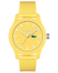 Lacoste Men's .12.12 Yellow Silicone Strap Watch 43mm 2010774 for Men - Lyst