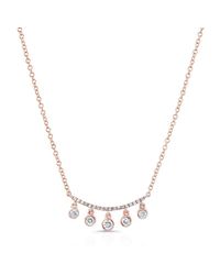 Anne Sisteron - Pink 14kt Rose Gold Diamond Spring Necklace - Lyst