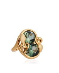 Sidney Garber | Green Coiled Snake Ring | Lyst