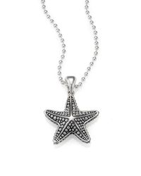 Lagos | Metallic Sterling Silver Beaded Starfish Necklace | Lyst