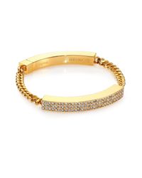 Vita Fede | Metallic Aria Crystal Id Bracelet/goldtone | Lyst