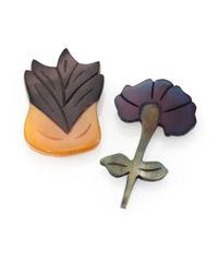 Marni | Blue Horn Flower Brooch Set | Lyst