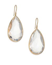 Ippolita | Metallic Rock Candy Clear Quartz & 18k Yellow Gold Large Pear Drop Earrings | Lyst