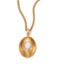 Stephanie Kantis | Metallic Cosmos Mother-of-pearl Pebble Pendant | Lyst