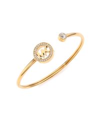 Michael Kors | Metallic Fulton Logo Cuff Bracelet/Goldtone | Lyst