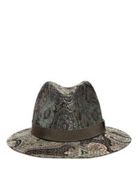 Etro | Green Paisley Printed Wool Blended Hat | Lyst
