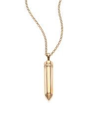Marlo Laz | Metallic Crystal Obelisk Diamond Pendant Necklace | Lyst
