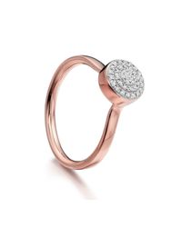 Monica Vinader | Metallic Ava Button Ring | Lyst