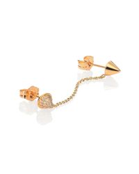 Sydney Evan | Metallic Diamond & 14k Yellow Gold Double-pierced Single Earring | Lyst