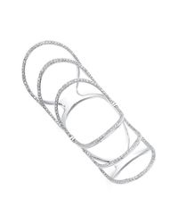 Anne Sisteron | 14kt White Gold Diamond Rounded Wing Hinge Ring | Lyst