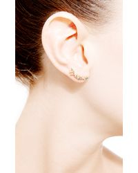 Janis Savitt | Metallic Multi Triangle Diamond Earrings | Lyst