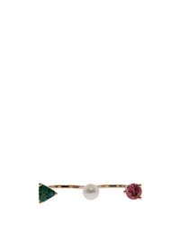 Delfina Delettrez | Metallic Triple Topaz Ring | Lyst