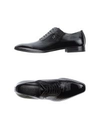 Cesare Paciotti Black Lace-Up Shoes for men