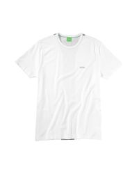 BOSS Green White T-Shirt "Tee 8" In Cotton Blend for men