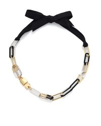 Marc By Marc Jacobs | Black Padlock & Key Bubble Link Necklace | Lyst
