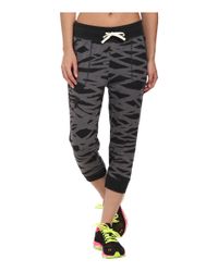 Under Armour Black Ua Charged Cotton® Tri-blend Printed Capri
