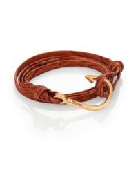Miansai | Brown Hook Shark Leather Bracelet | Lyst