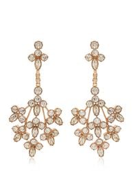 Mawi | Metallic Crystal Blossom Earrings | Lyst