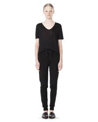Alexander Wang Black Lightweight French Terry Sweatpants