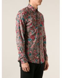 gucci men's floral shirt
