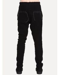 Cedric Jacquemyn - Black Trft Shrinkwashed Trousers - Lyst