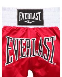 Everlast Red Satin Thai Boxing Shorts for men