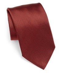 Armani | Red Patterned Silk Tie for Men | Lyst