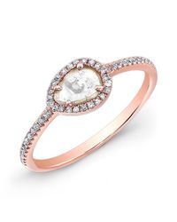 Anne Sisteron - Pink 14kt Rose Gold Sasha Diamond Slice Ring - Lyst