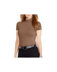 Ralph Lauren | Brown Lauren Turtleneck Top | Lyst
