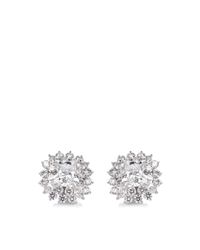 Kwiat | Metallic Platinum Diamond Cluster Earrings | Lyst