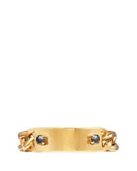 Ela Stone | Metallic 'heidi' Metal Plate Curb Chain Bracelet | Lyst