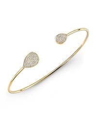 Anne Sisteron - 14kt Yellow Gold Diamond Pear Cuff - Lyst
