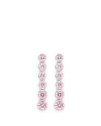 CZ by Kenneth Jay Lane | Pink 'pisi' Round Cut Cubic Zirconia Drop Earrings | Lyst