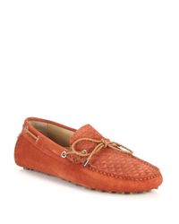 Bally | Orange Welney Suede Drivers for Men | Lyst