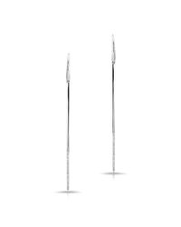 Anne Sisteron - 14kt White Gold Diamond Dipped Bar Earrings - Lyst