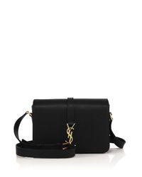 Saint Laurent | Black Monogram Universite Medium Leather Crossbody Bag | Lyst