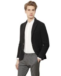 Barena | Black Washed Wool Gauze Jacket for Men | Lyst