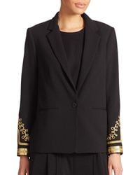 ABS By Allen Schwartz | Black Embellished Cocktail Blazer | Lyst