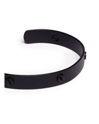 Ela Stone | Black Screw Motif Adjustable Cuff | Lyst