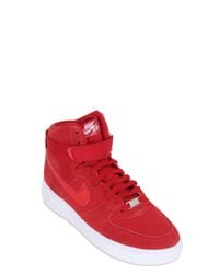 Nike | Red Air Force 1 Suede High Top Sneakers for Men | Lyst