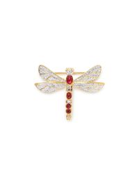 Kenneth Jay Lane | Multicolor Crystal Pavé Resin Jewel Dragonfly Brooch | Lyst